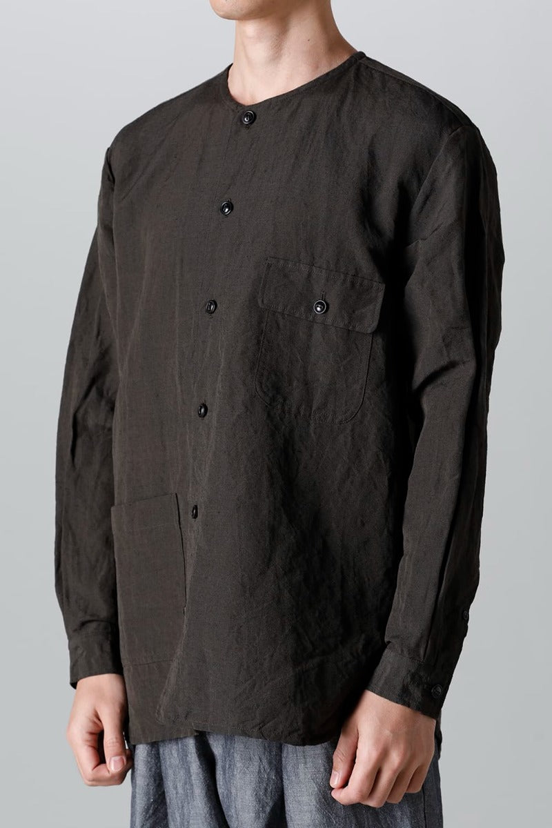 Collarless Pocket Shirt