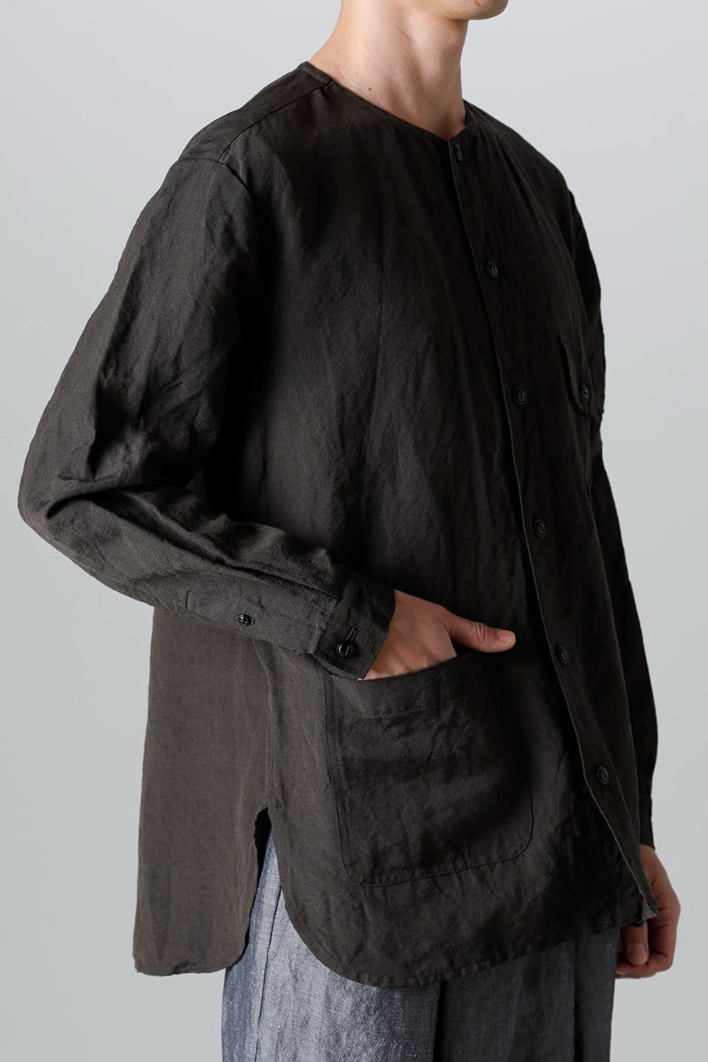 Collarless Pocket Shirt