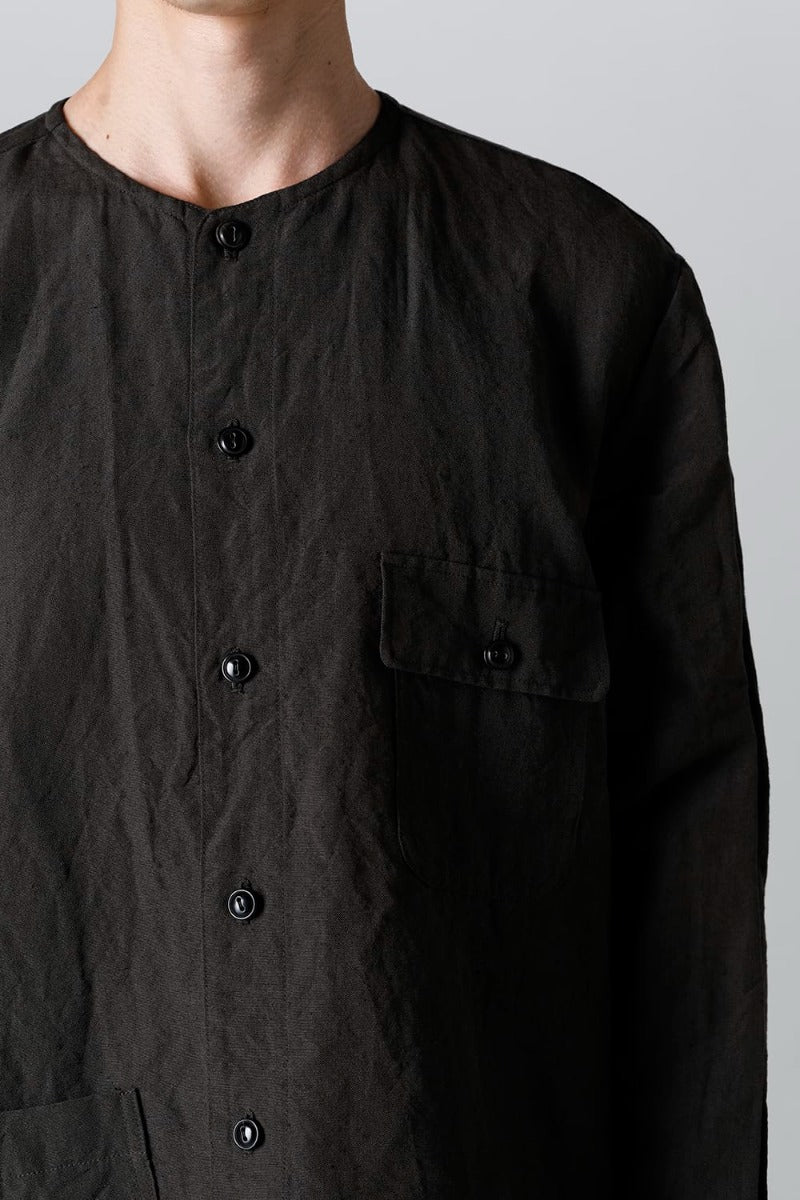 Collarless Pocket Shirt