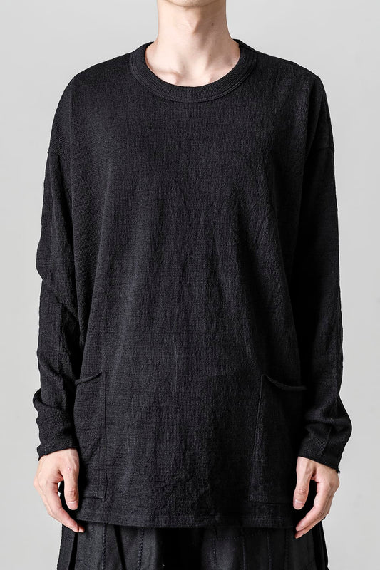 Side Pocket Wide Body Pullover Black