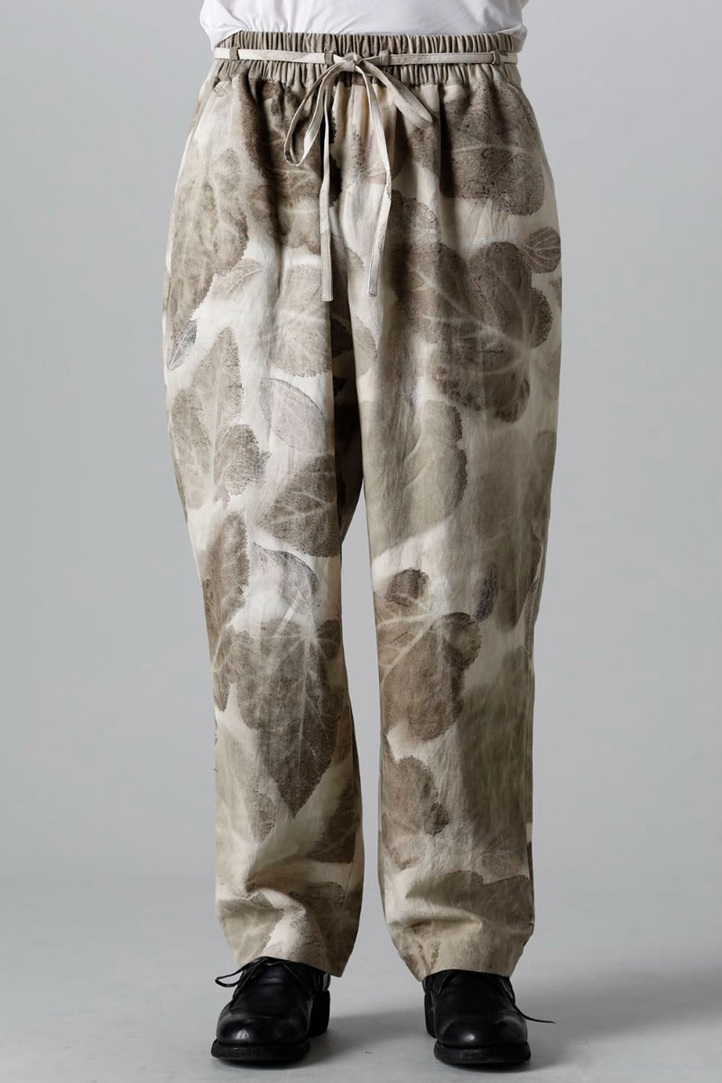 villa：Wide Easy Pants (Leaf Print)