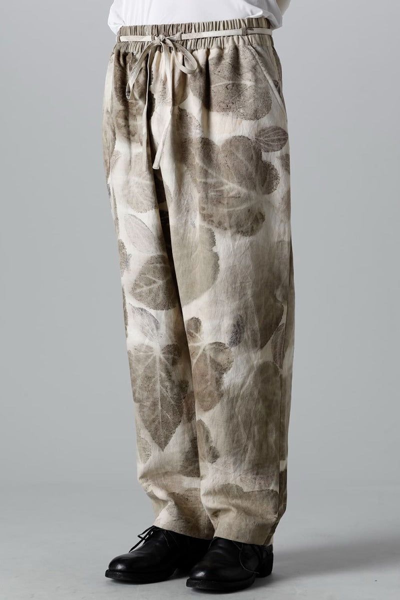 villa：Wide Easy Pants (Leaf Print)