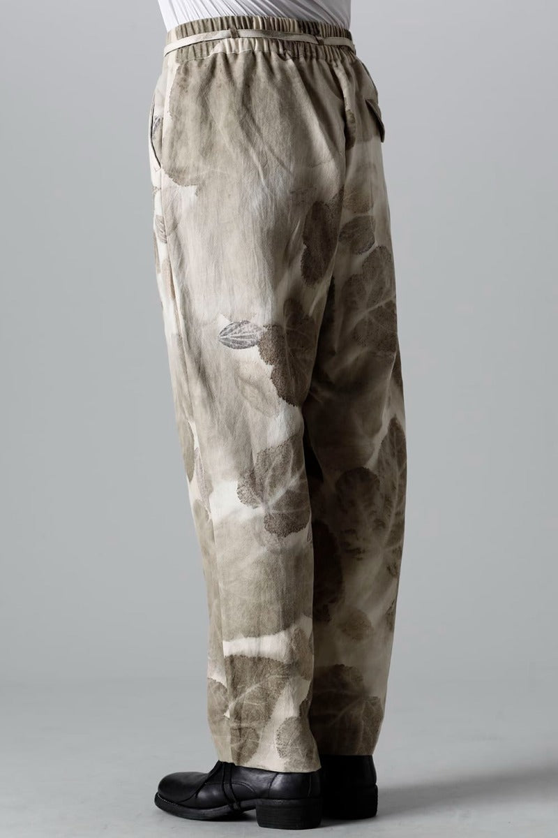 villa：Wide Easy Pants (Leaf Print)