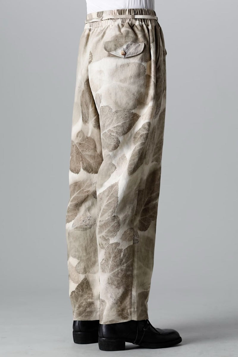 villa：Wide Easy Pants (Leaf Print)