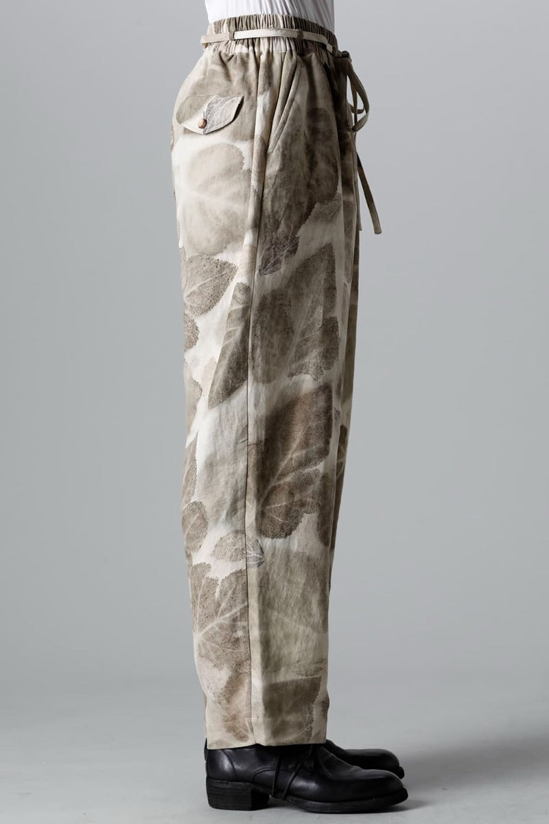 villa：Wide Easy Pants (Leaf Print)