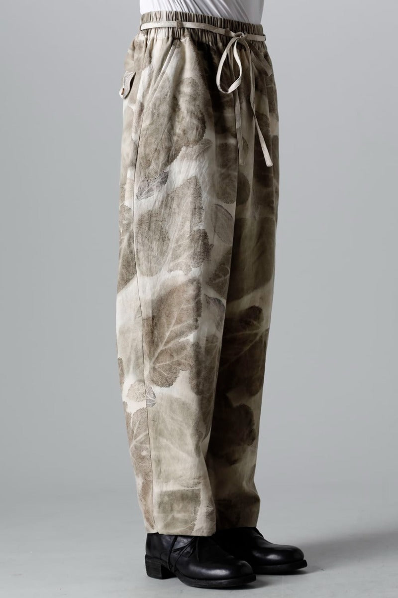 villa：Wide Easy Pants (Leaf Print)