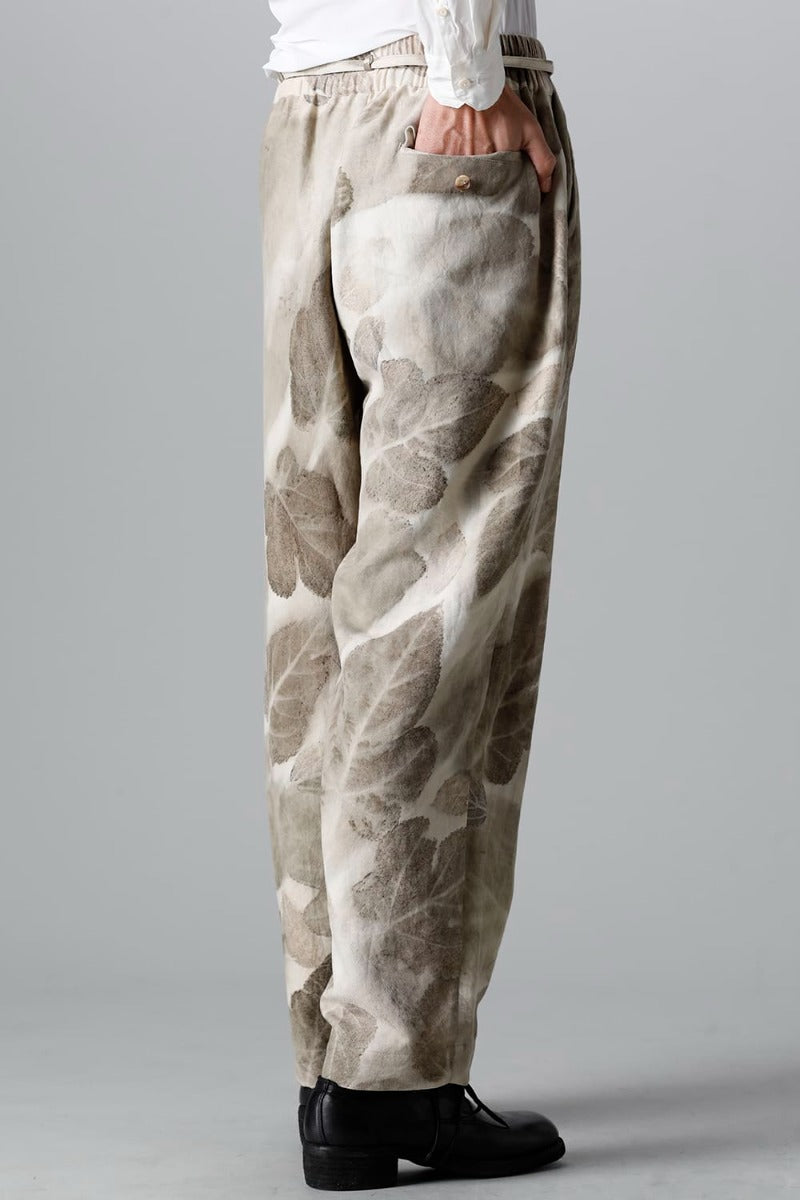 villa：Wide Easy Pants (Leaf Print)