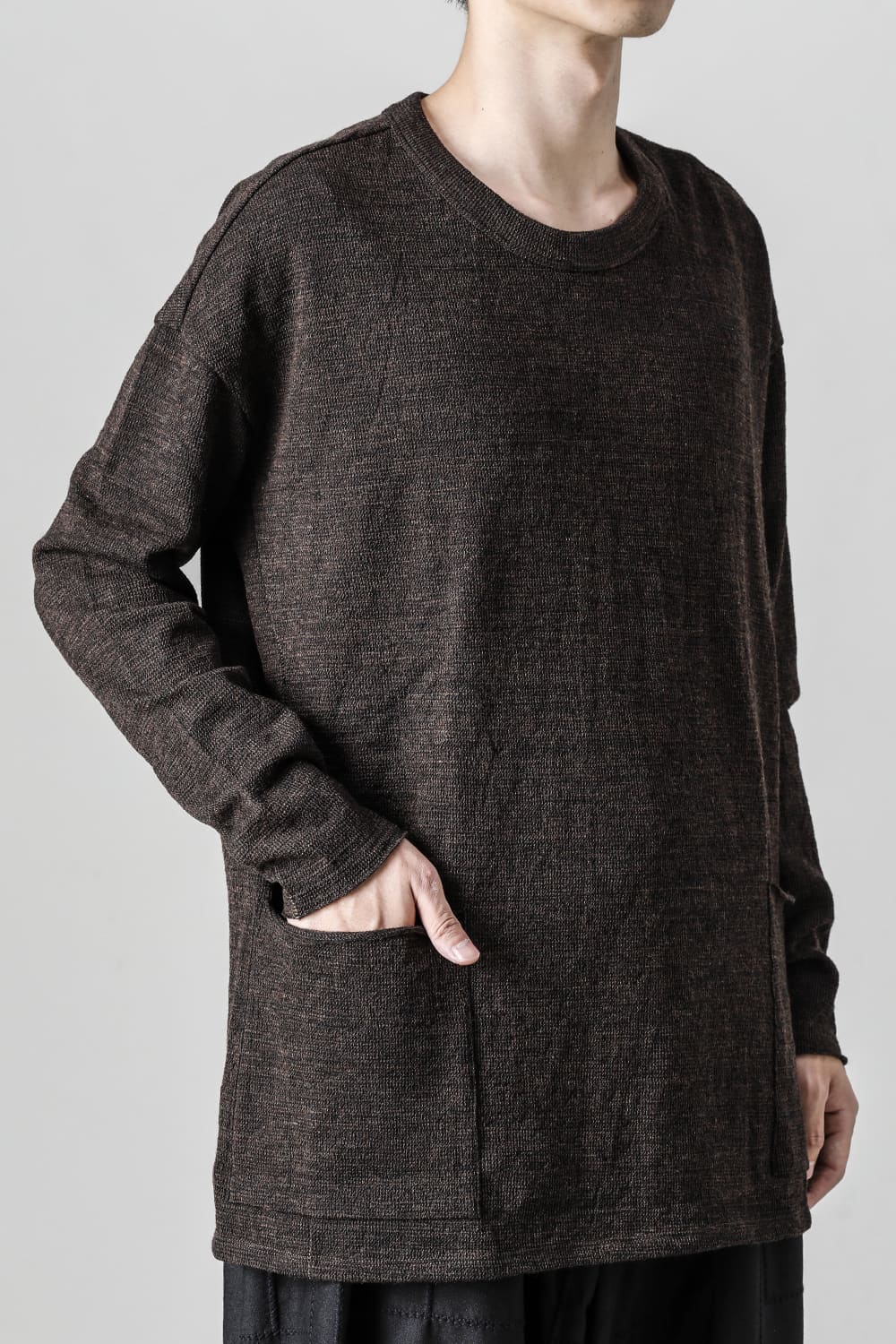 Side Pocket Wide Body Pullover Shadow