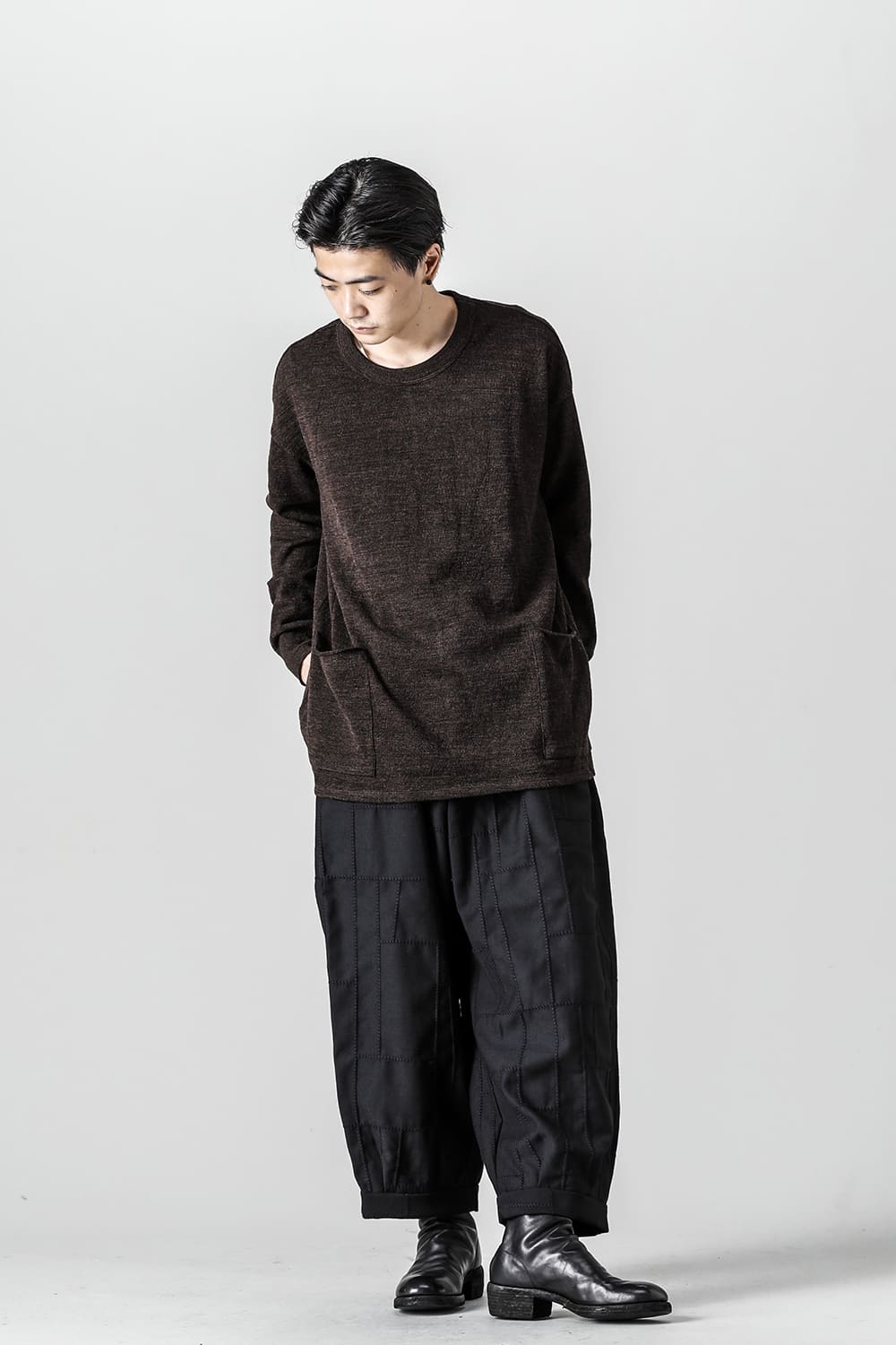 Side Pocket Wide Body Pullover Shadow