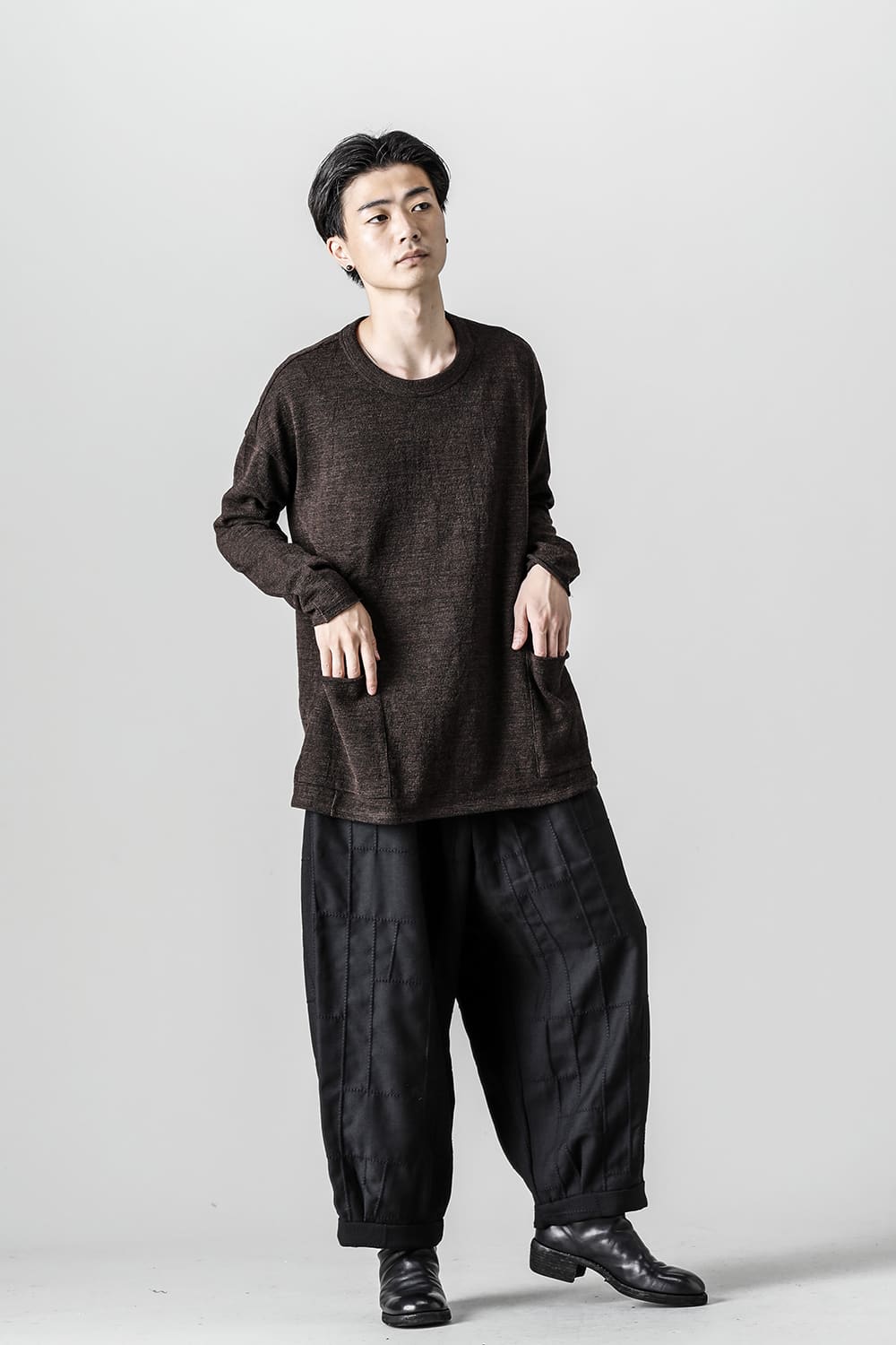 Side Pocket Wide Body Pullover Shadow