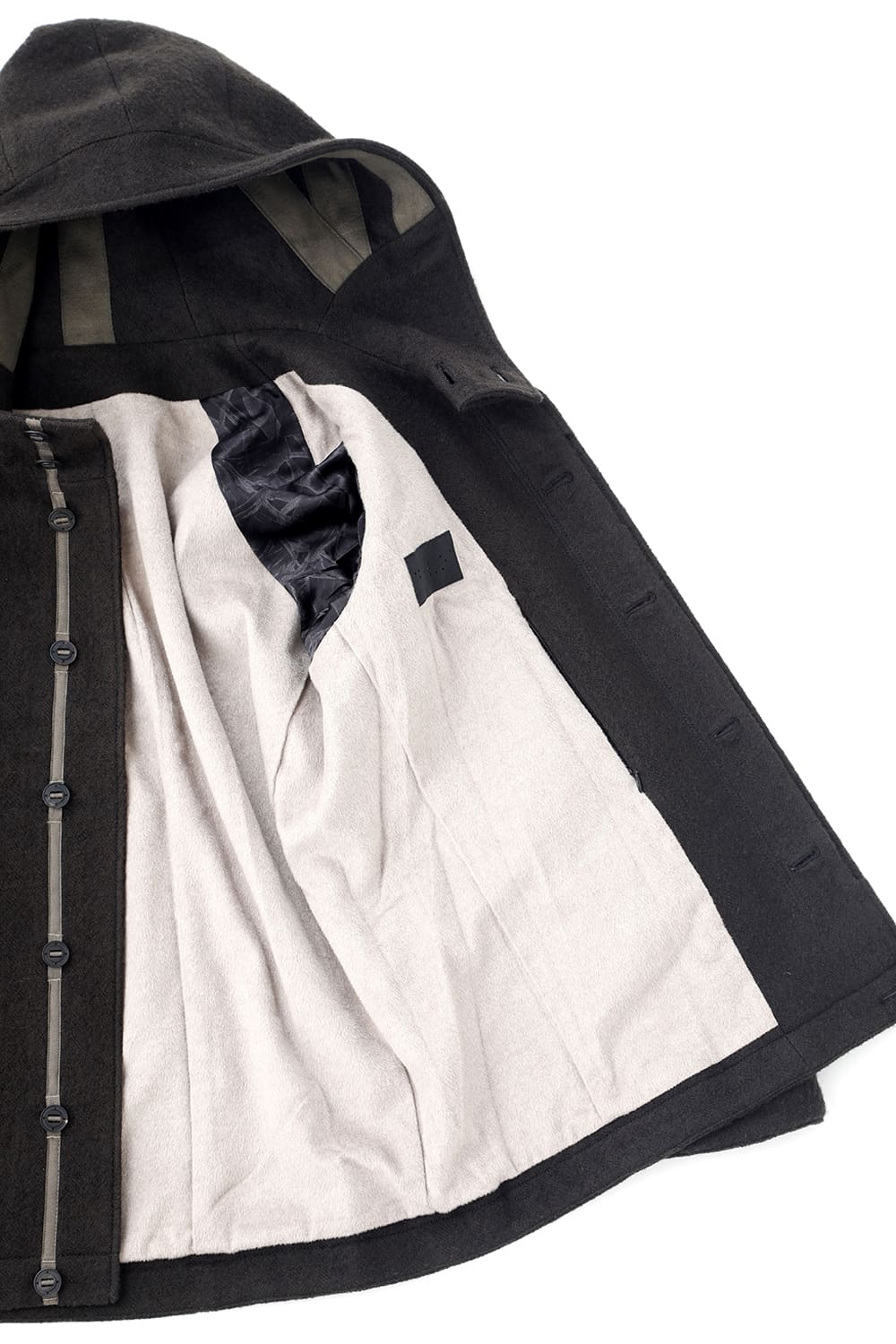 Hooded jacket Wool Herringbone