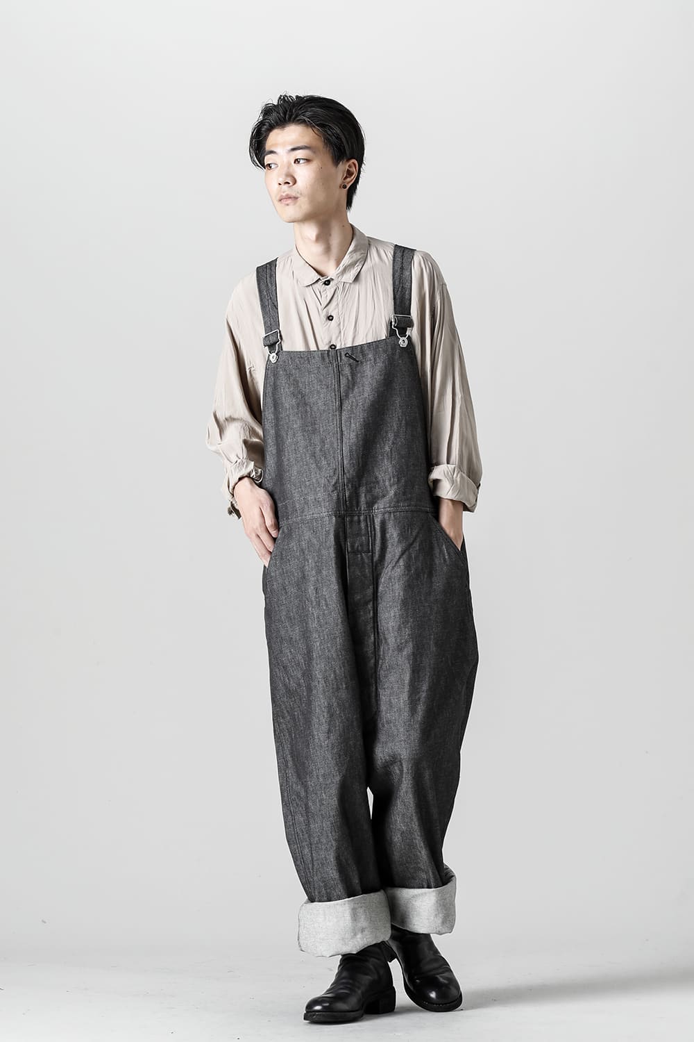 Crotch Over-All - 10oz Black Denim