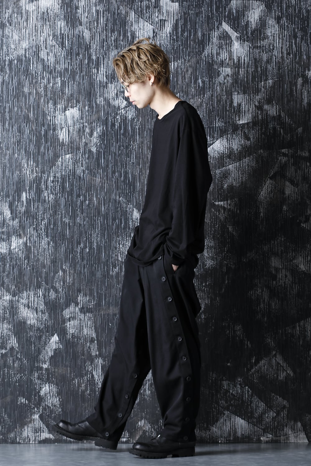 Round neck Long sleeve T-Shirt Black