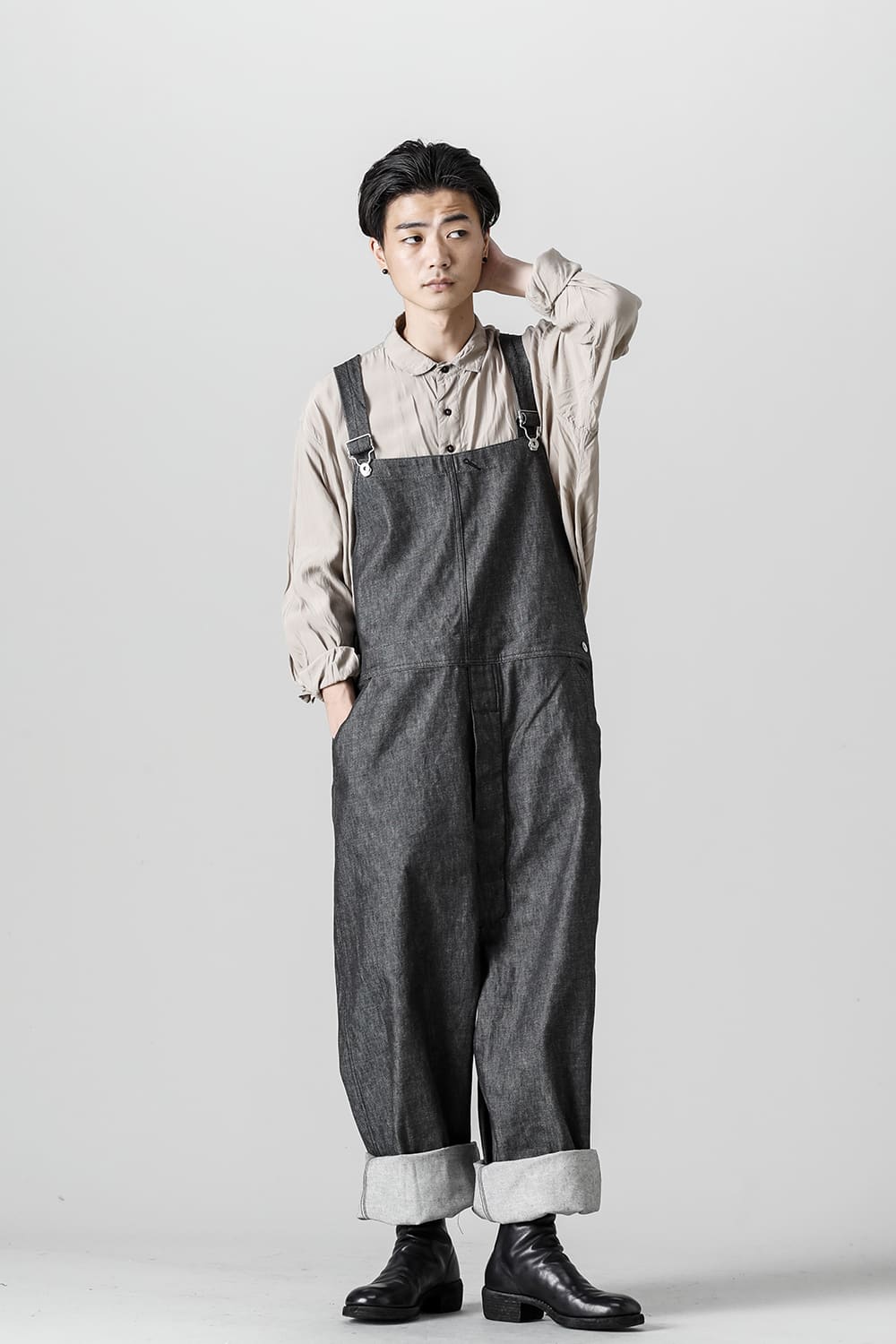 Crotch Over-All - 10oz Black Denim