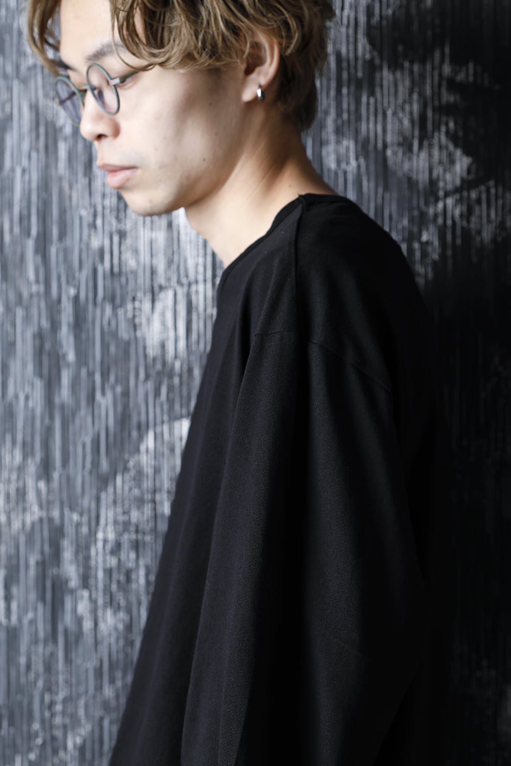 Round neck Long sleeve T-Shirt Black