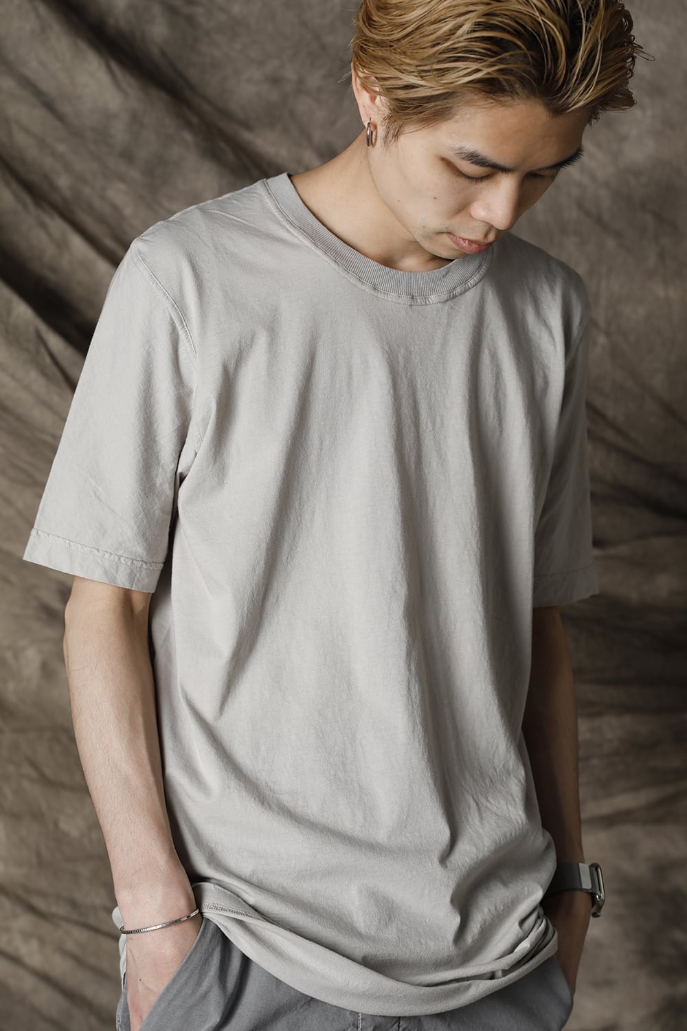 TS5 BASIC T-SHIRT-Light Gray Dye