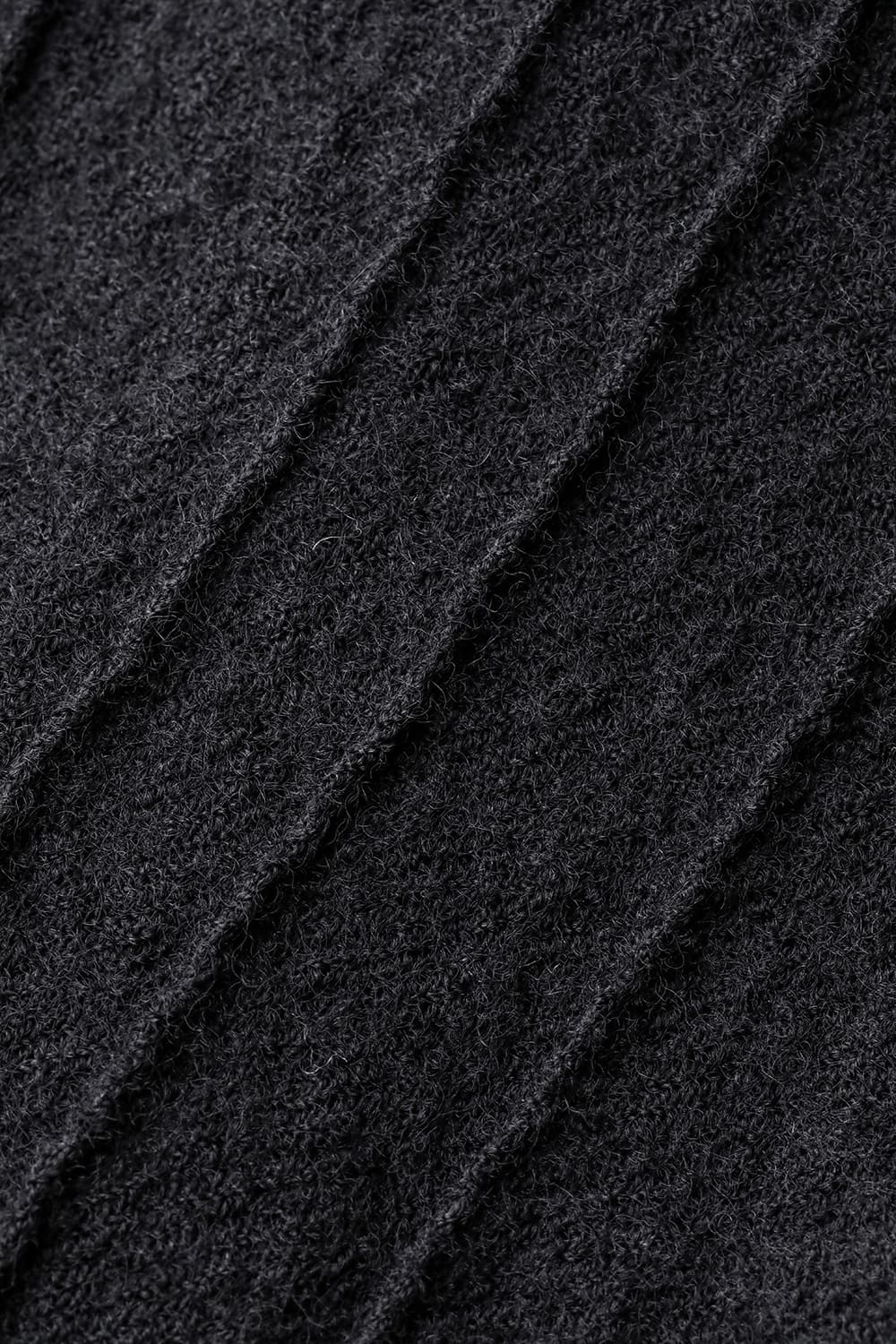 プリーツド ウール スタンド カラー ジャケット