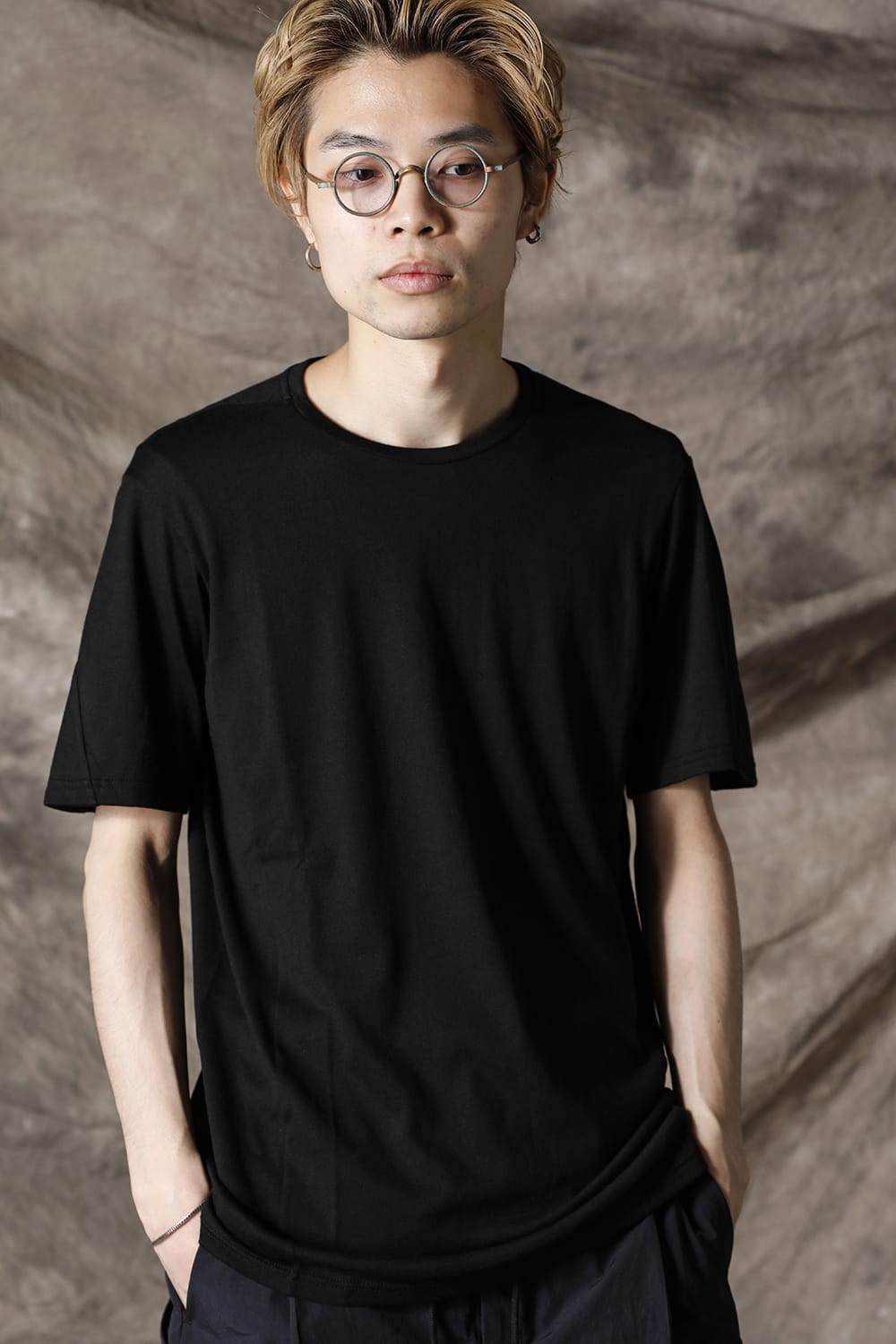 Short sleeve cotton / silk jersey Black