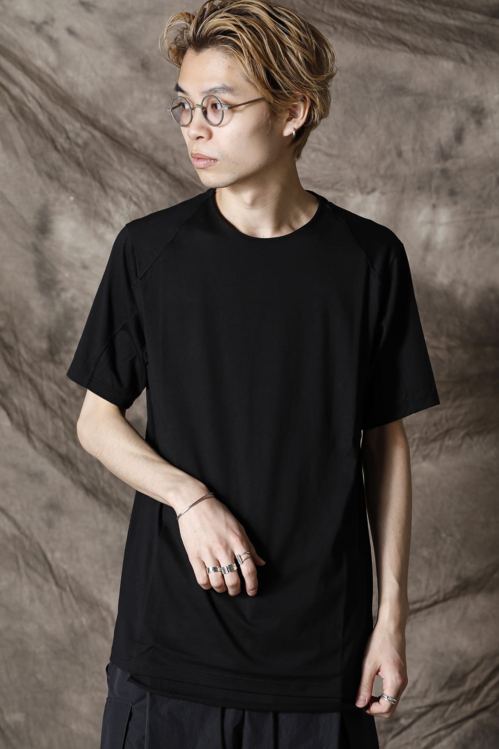 Short sleeve egyptian cotton jersey (SUVIN)  Black