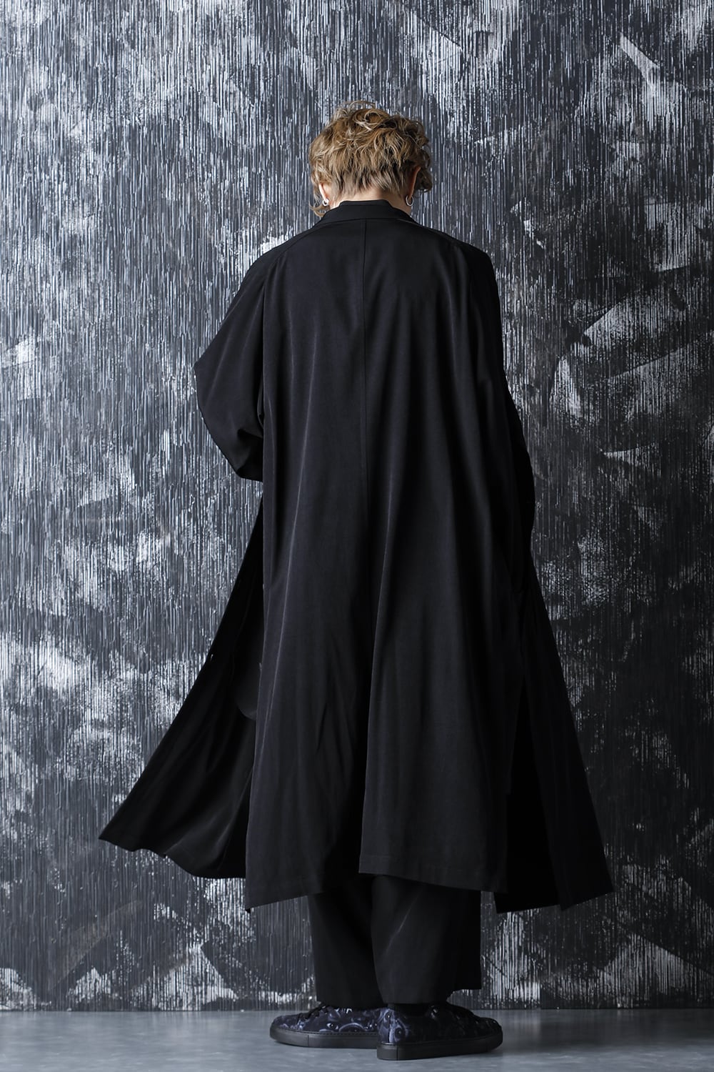 ダブルパーツ ボタン留め ラグランドレス