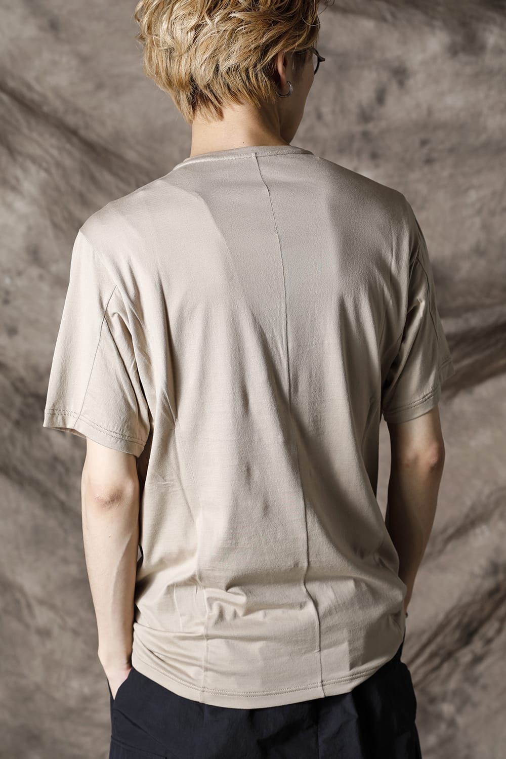 Short sleeve egyptian cotton jersey (SUVIN) Light Beige