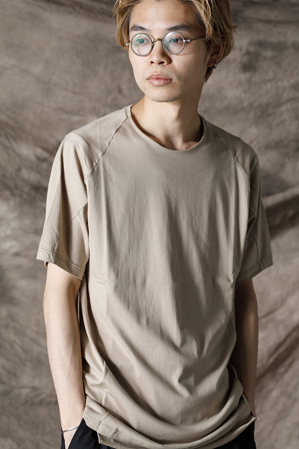 Short sleeve egyptian cotton jersey (SUVIN) Light Beige