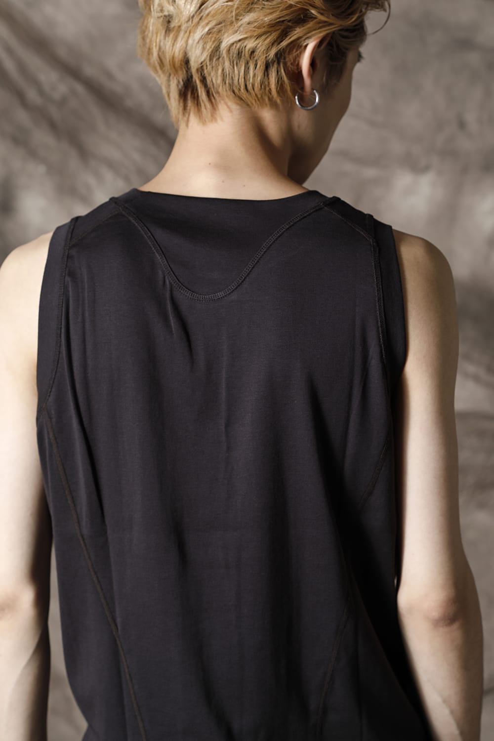 Tank top egyptian cotton interlock jersey (SUVIN) Charcoal