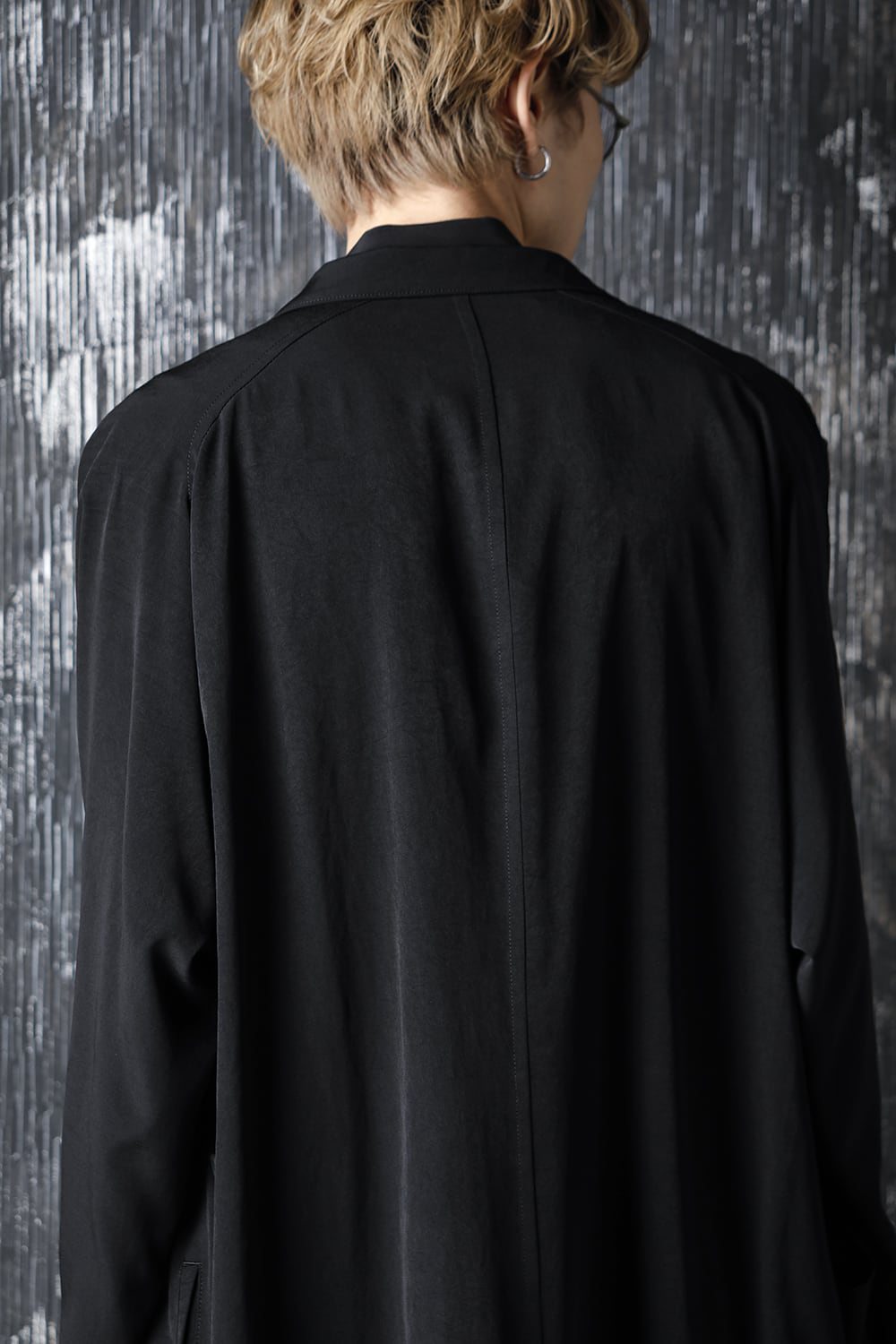 ダブルパーツ ボタン留め ラグランドレス