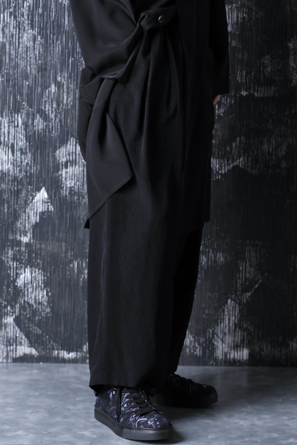 Triacetate tuxedo Sarouel style Pants