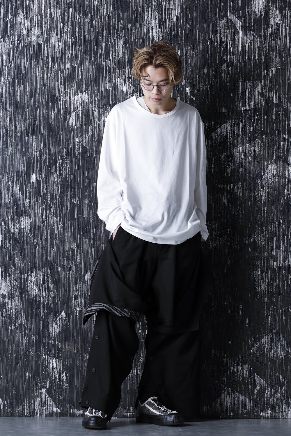 Front cover Wrinkle gabardine Pants
