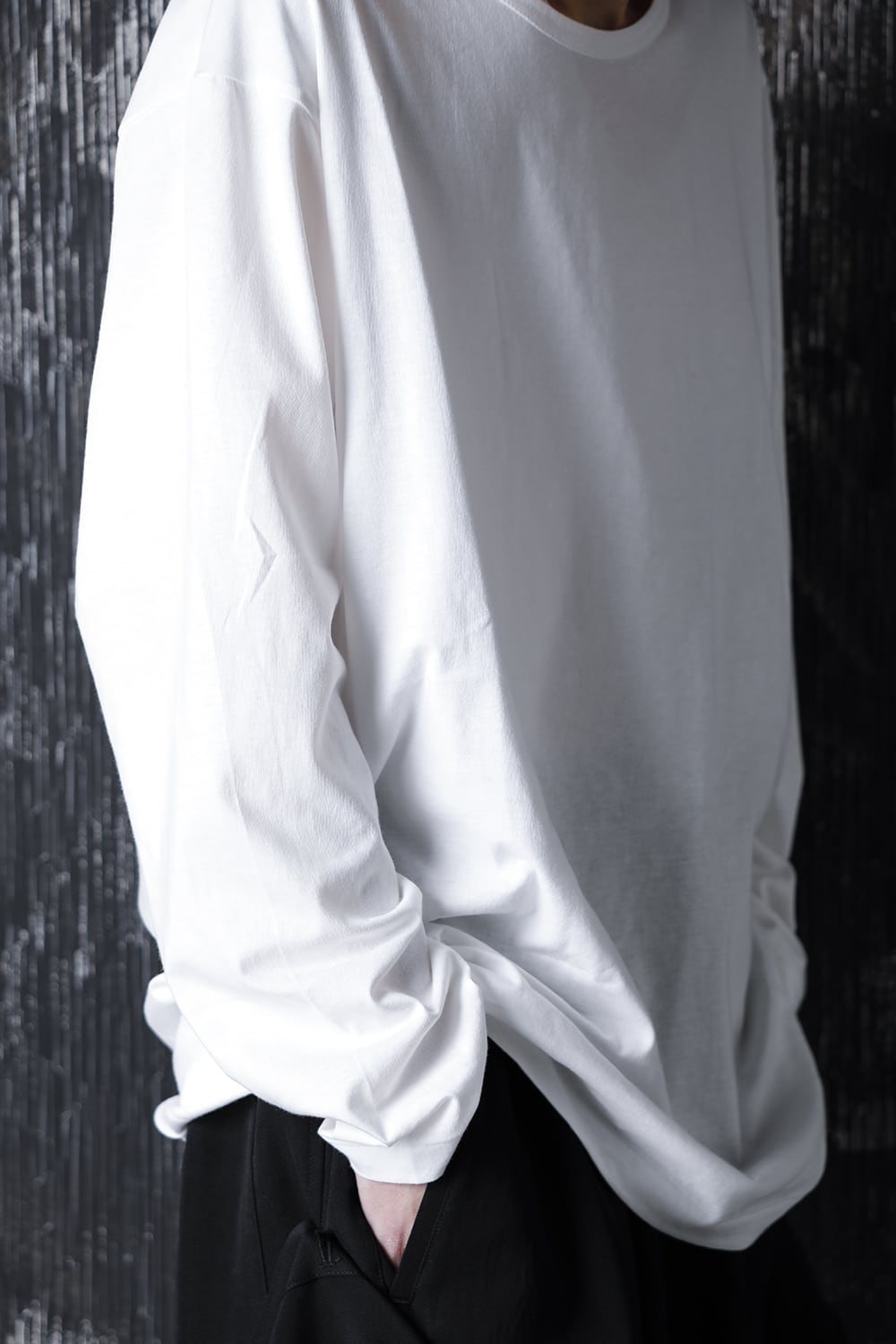 Round neck Long sleeve T-Shirt Off white