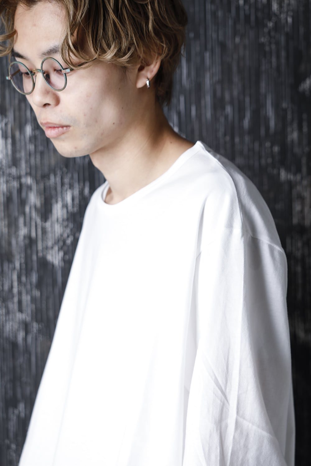 Round neck Long sleeve T-Shirt Off white