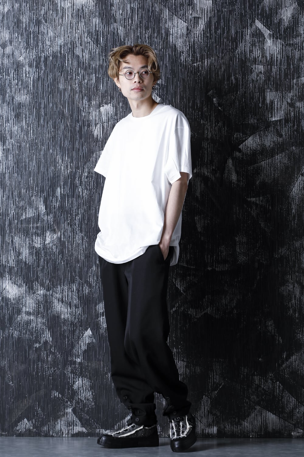 Round neck Half sleeve T-Shirt Off white