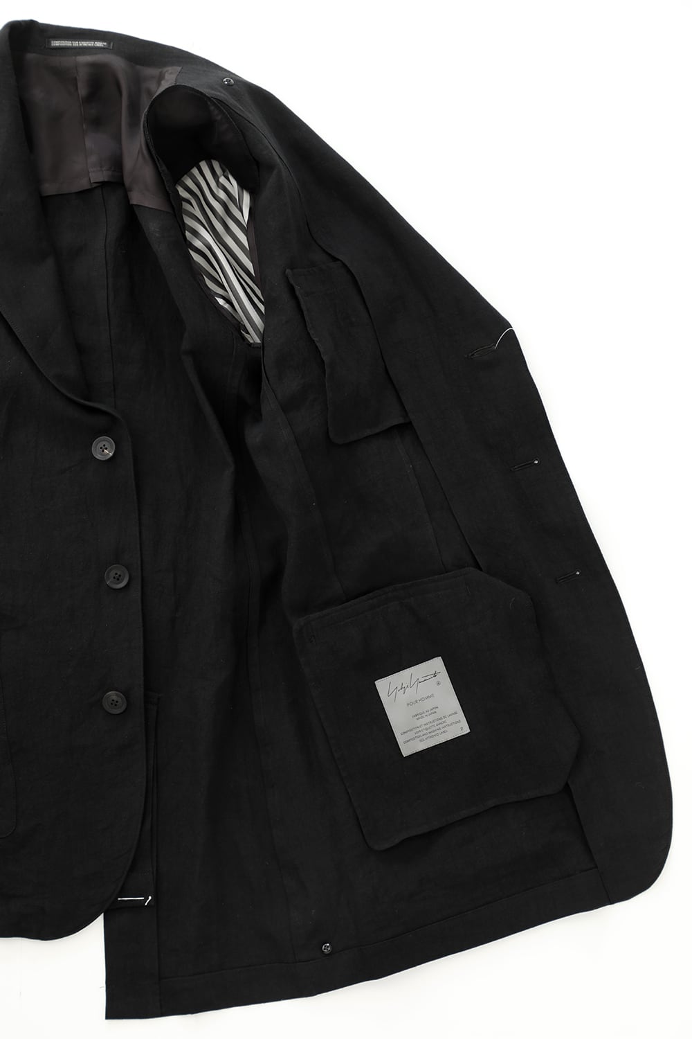 Linen jacket with Double emblem