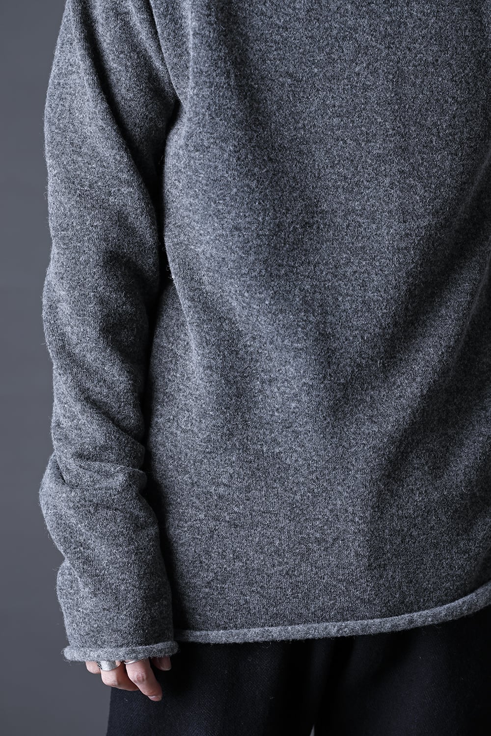 Italy MAPEL Wool Knit Bottle Neck Gray