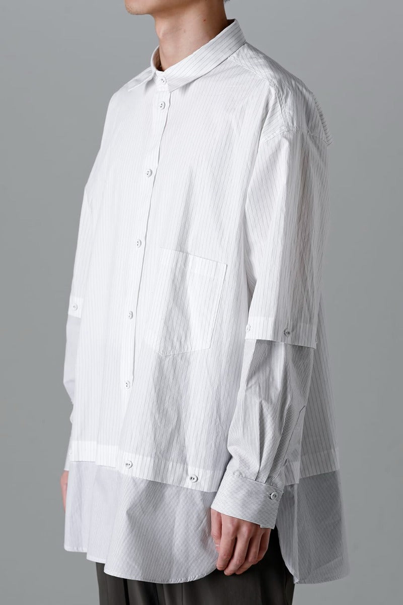 Stripe Detachable Shirt