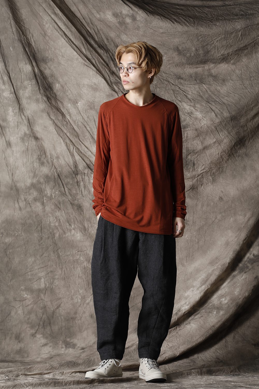 ロング スリーブ ライト ジャージー ダークオレンジ