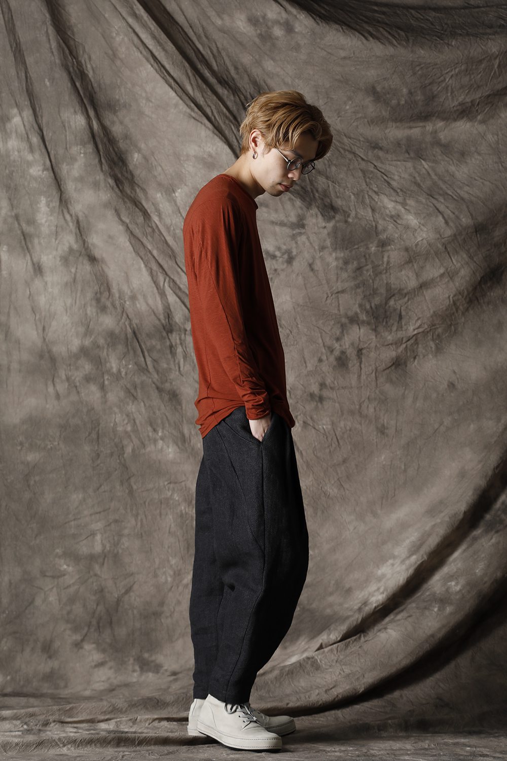 ロング スリーブ ライト ジャージー ダークオレンジ