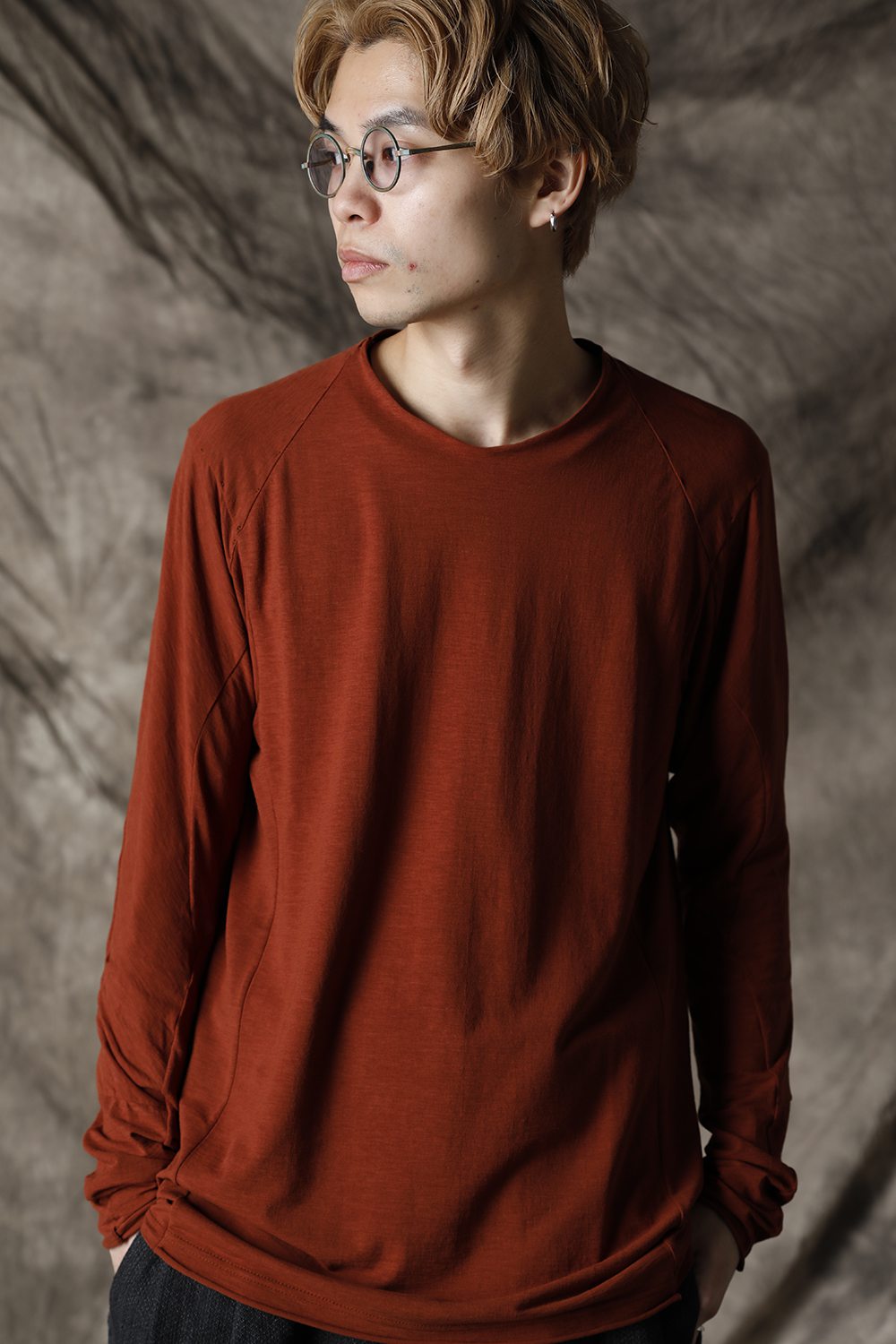 ロング スリーブ ライト ジャージー ダークオレンジ