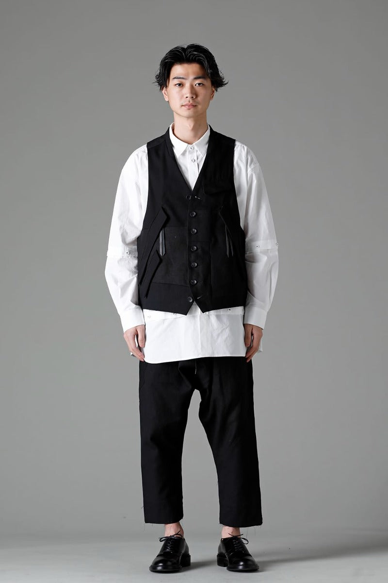 Fragment Drop-Crotch Trousers Black