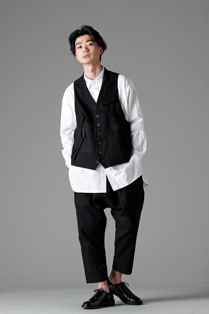 Fragment Drop-Crotch Trousers Black