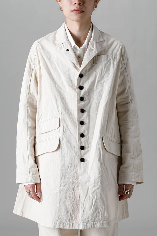 CUT-CHRONO Middle Coat  Ecru
