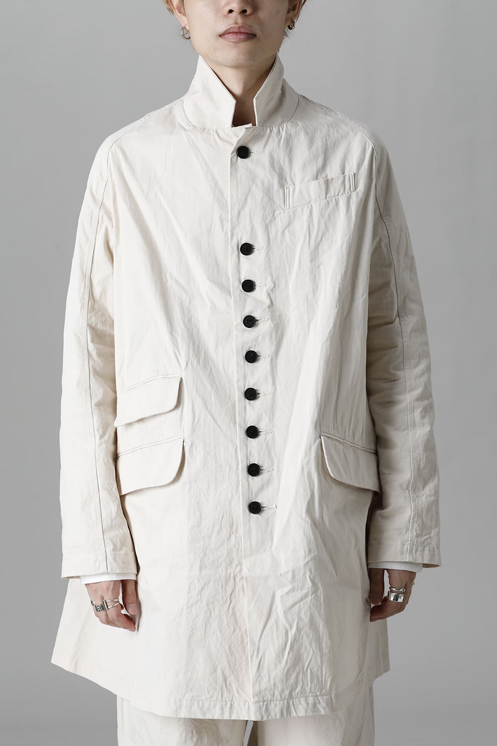 CUT-CHRONO Middle Coat  Ecru