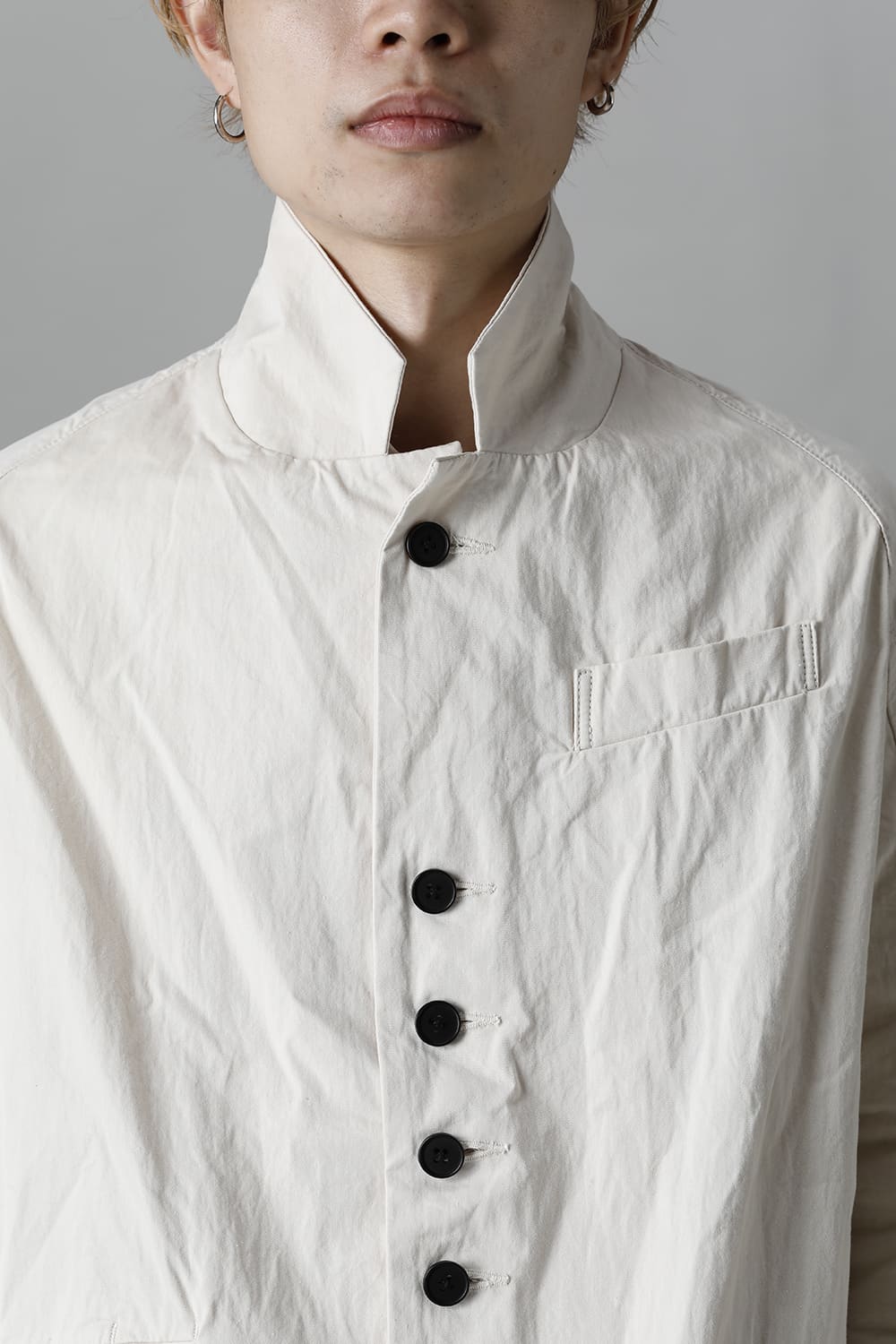 CUT-CHRONO Middle Coat  Ecru