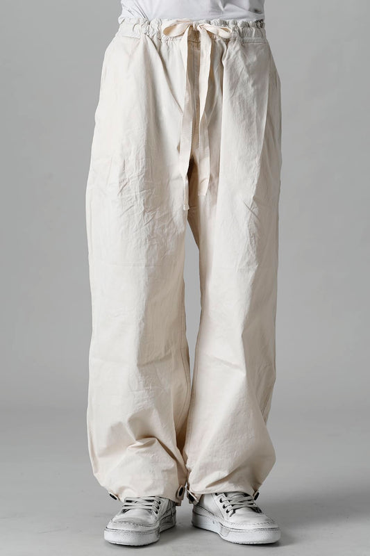 GARNER-Cotton Draw Cord Wide Pants  Ecru