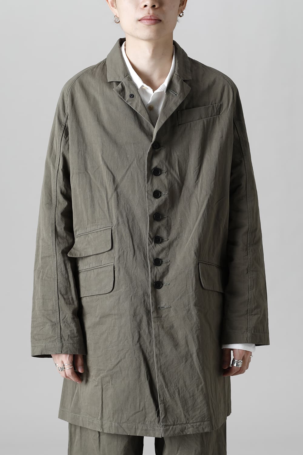 CUT-CHRONO Middle Coat  Olive