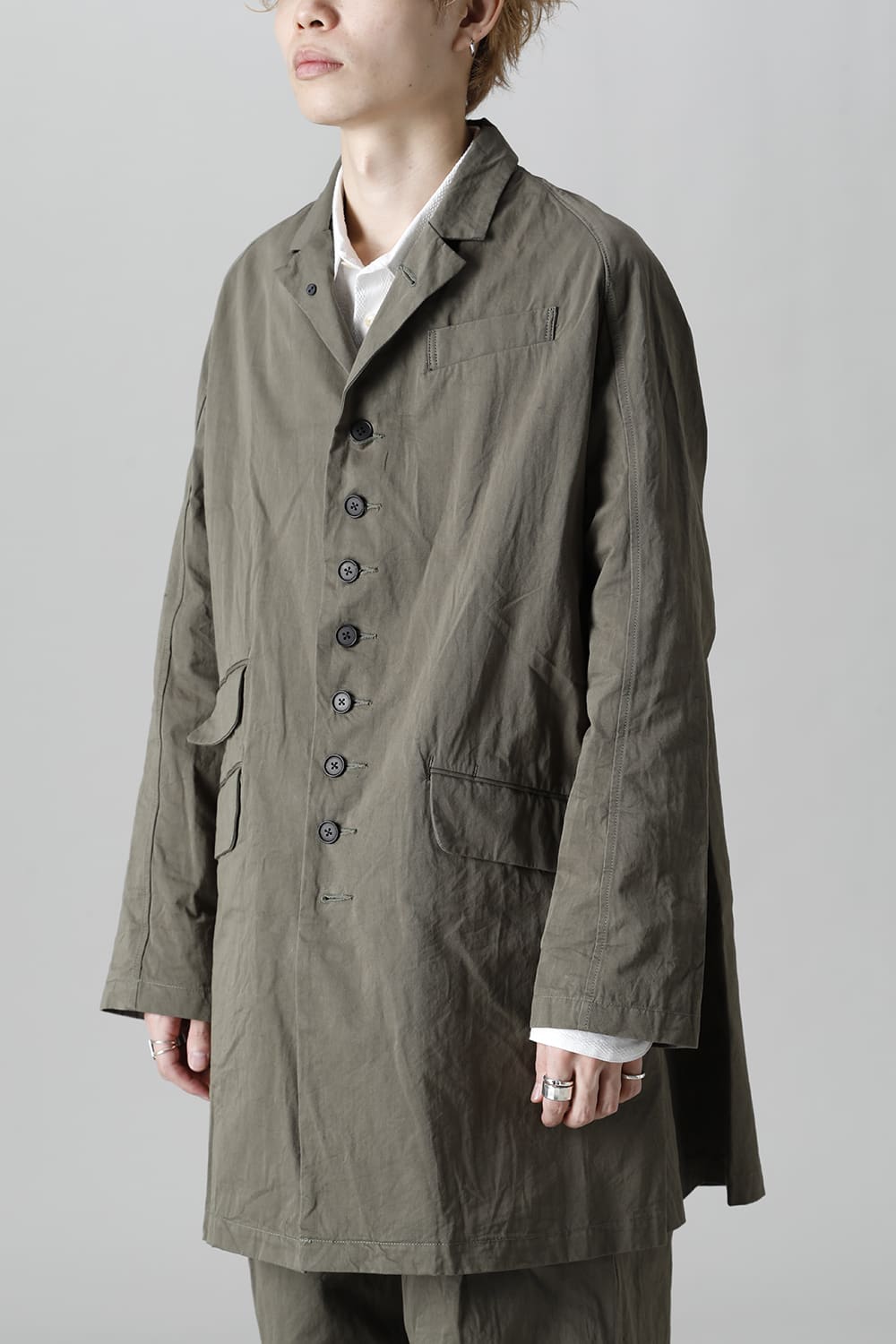 CUT-CHRONO Middle Coat  Olive
