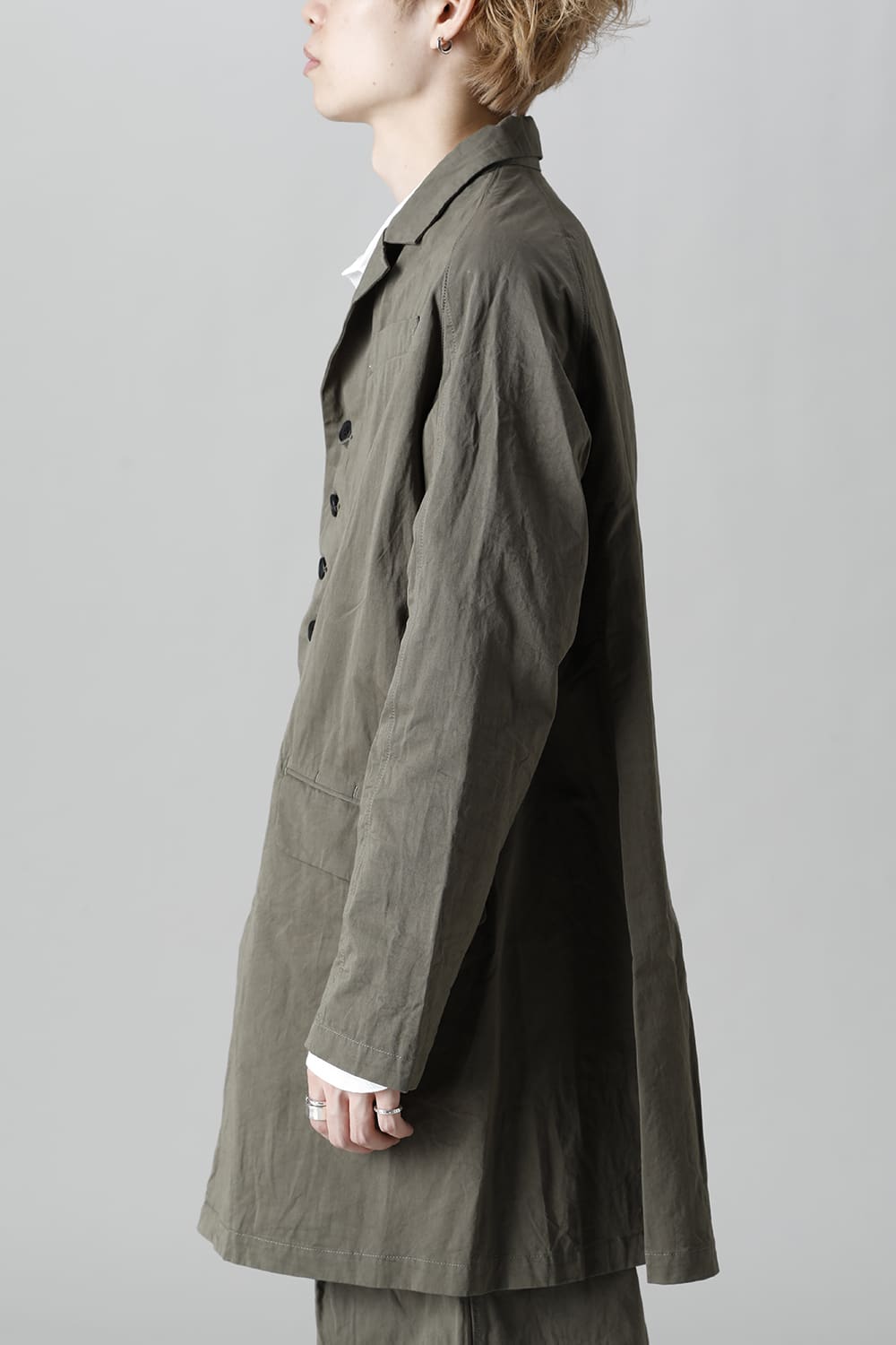 CUT-CHRONO Middle Coat  Olive