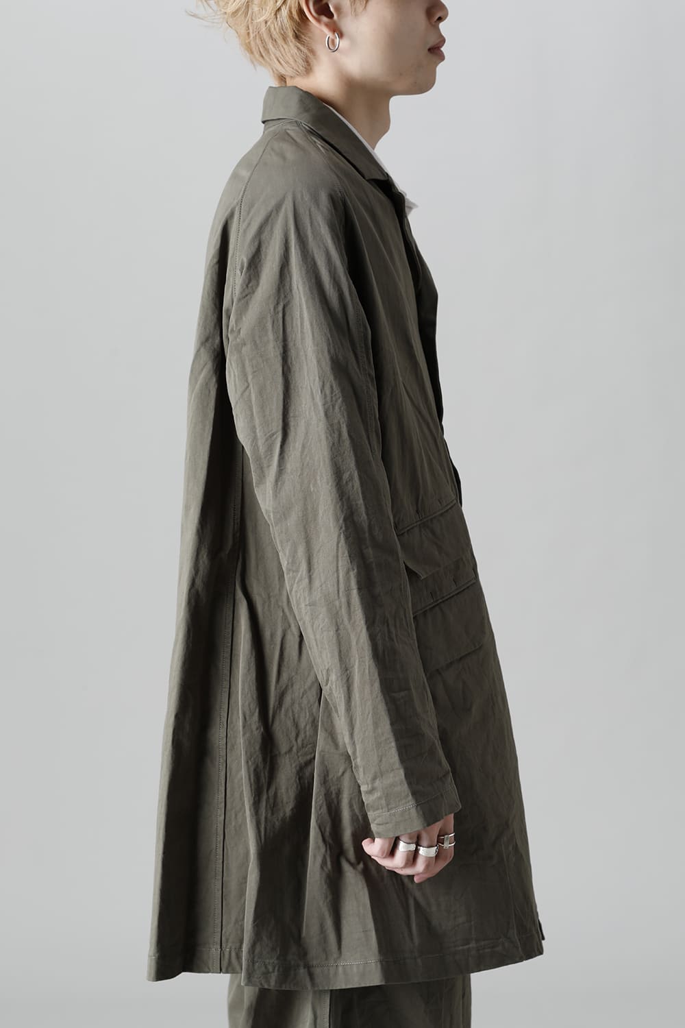 CUT-CHRONO Middle Coat  Olive