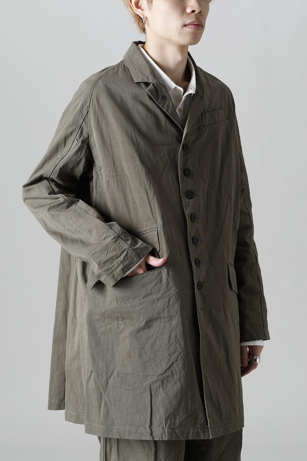 CUT-CHRONO Middle Coat  Olive